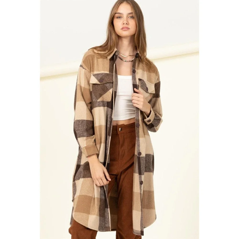 Trendy Throwback Checkered Shacket - Picture 6 of 10